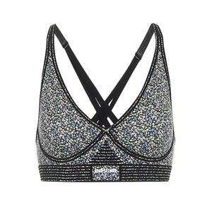 Adam Selman Sport- Multicolored Floral Banded Adjustable Sports Bra